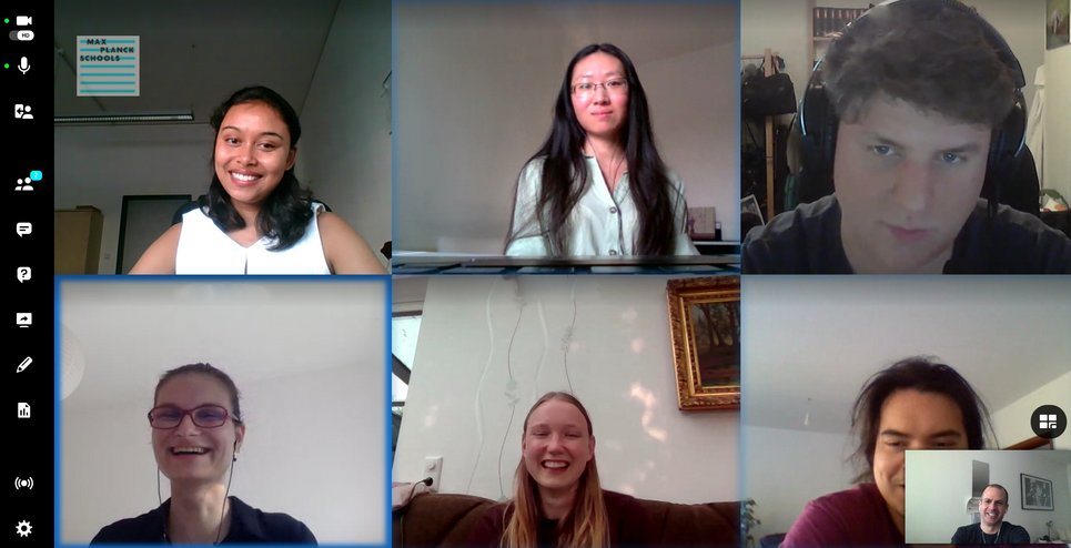 Students of different Max Planck Schools joining the online Network Sessions at Max Planck Schools Day.